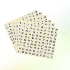 30 Sheets Adesivi Numeri