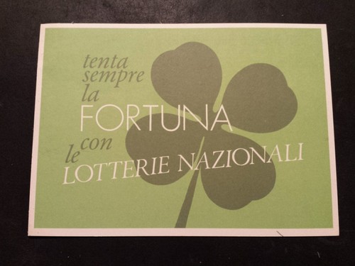 Cartolina lotteria nazionale - cartolina,
