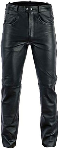 Pantaloni pelle moto custom - pelle,