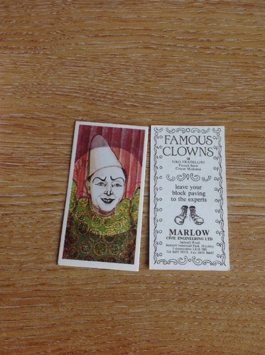 Trade card marlow - marlow, clowns