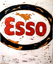 MARIO SCHIFANO - Segno di energia/Esso - Litografia a tiratura limitata