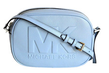 Borsa Michael Kors borsa Jet Set Travel MD FOTOCAMERA OVALE XBODY blu pallido