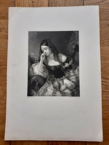Ritratto incisione 1833 donna - incisione,