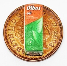 Casa delle bambole Olbas pacchetto olio vuoto scala 1:12 accessorio negozio chimico tumdee