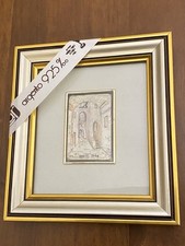 QUADRO LASTRA ARGENTO 925/LEGNO, ALTEZZA 15X14 CM, NUOVO CON SCATOLA