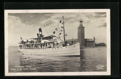 Cartolina piroscafo wilhelm - piroscafo,