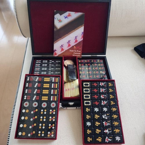 Mahjong set piastrelle nere