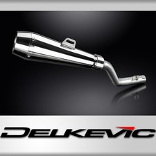 Silenziatore scarico inox Suzuki DR350 1990-1999 Delkevic cono retromarcia