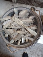 Posate Alpacca vecchie rame Argentone lotto