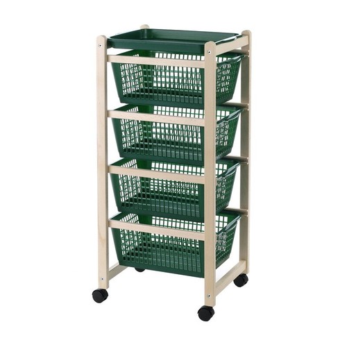 Carrello salvaspazio cesti - carrello, 4