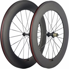 Set ruote in carbonio 700c bici da strada 88x23mm con superficie frenante basalto