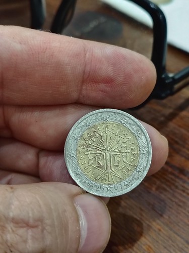 Moneta euro rara francese - moneta, 2