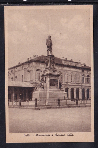Cartolina biella monumento - biella, a