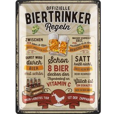 Targa in latta retrò BIRRA