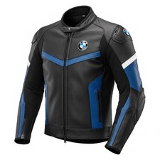 Giacca Moto Stile BMW Nero Blu