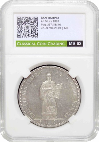 San marino lire - 1898, r,