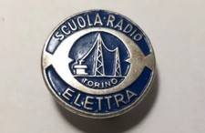 DISTINTIVO SPILLA PINS-SCUOLA RADIO ELETTRA TORINO-PATAS STIFTE BROCHES-VINTAGE