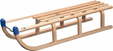 VT-Sport Davos 100 cm slitta beige legno slitta neve montagna inverno - nuova