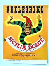 M148 ETICHETTA VINO LIQUOROSO - C. PELLEGRINO - MARSALA - LABEL - ETIQUETTE