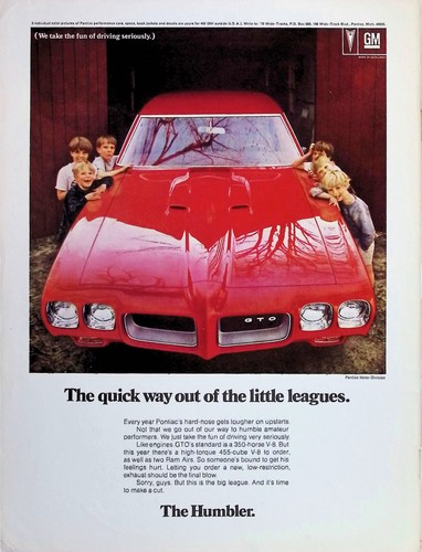 Pubblicità originale pontiac - pubblicità,