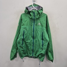 Giacca cappotto verde con cappuccio antipioggia Firefox Shell Goretex attrezzatura montagna taglia XL