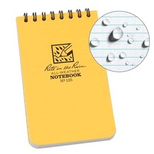 Rite in the Rain 3" x 5" Top Spiral Notebook Blocco Appunti Impermeabile 135 Giallo