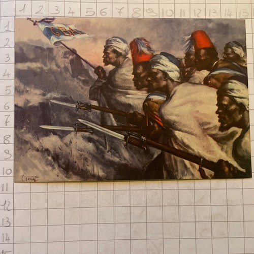 Cartolina coloniale gba - coloniale, gruppo