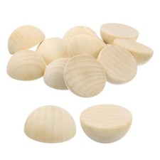 30pz Mezza Sfera in Legno 40mm Sfere Emisferiche non Finite Perline Rotondo