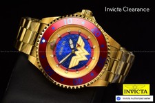 RARE Invicta DC Comics Wonder Woman Men's Automatic Gold Tone SS Watch 500/4000