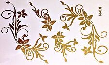 Flash Einmal Tatuaggio Temporaneo Oro 4teile Bracciale Collana Piede Henna Corpo