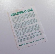SOLO BUGIARDINO VITAMINA C VITA VITA FARMACEUTICI TORINO B ANNI 50/60 L0822S10