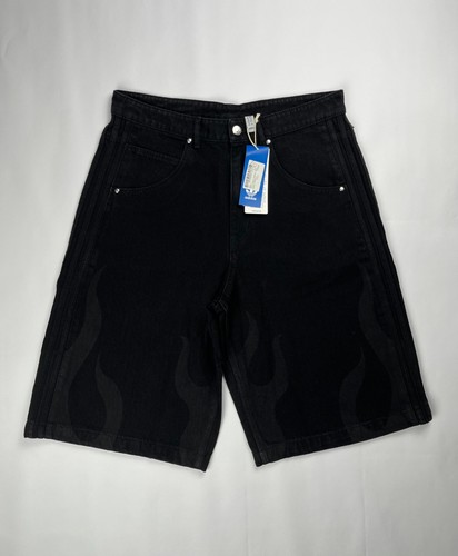 Jeans corti adidas - fiamme, neri