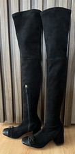 Stivali sopra il ginocchio ELISABETTA FRANCHI numero 36 scamosciati neri, elasticizzati