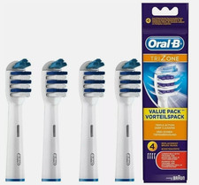 4x Testine Originali Oral-B TriZone Ricambio Spazzolino Elettrico Tripla Azione