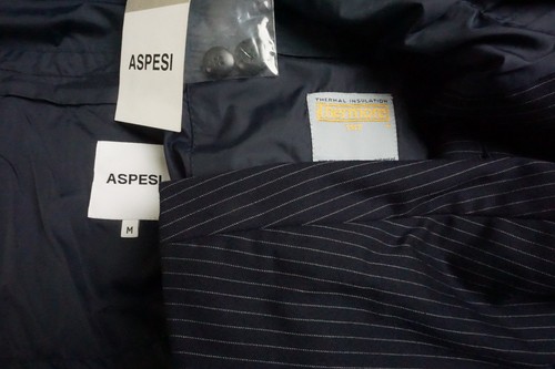 Aspesi navy pinstriped - navy,
