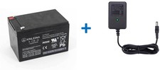 Kit Batteria 12V 10AH + Caricabatterie Elettronico 12V 1000MA