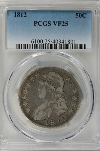 1812 50c pcgs 1800 - 1812, vf