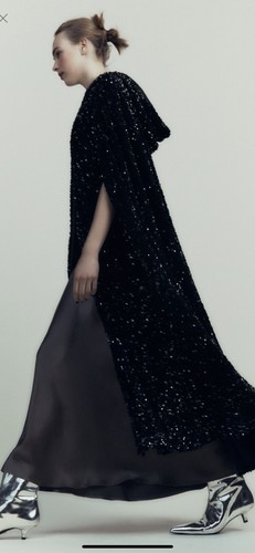 Mantello lungo nero - , con