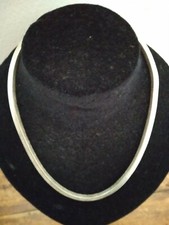 Scontata Collana Snake In Argento Lungo cm47 E Largo mm5