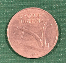 Rara moneta 10 Lire del 1974 - Repubblica Italiana - Spiga/Aratro