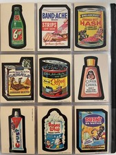 1973 TOPPS WACKY PACKAGES SERIE 1 SET POSTERIORE BIANCO 30/30 con PUZZLE QUALITÀ SUPERIORE