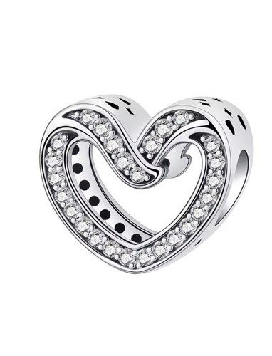 Zircon open silver bracciale - open,