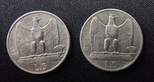 2 Monete - 5 Lire 1927