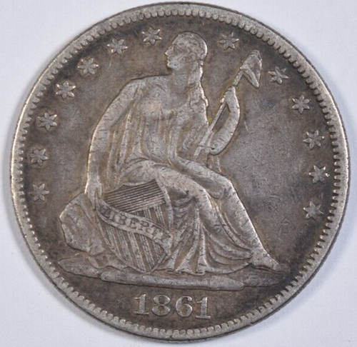Mezzo dollaro liberty 1861 - mezzo,