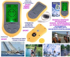 BUSSOLA IMPERMEABILE PORTATILE DIGITALE ALTIMETRO BAROMETRO TERMOMETRO TREKKING