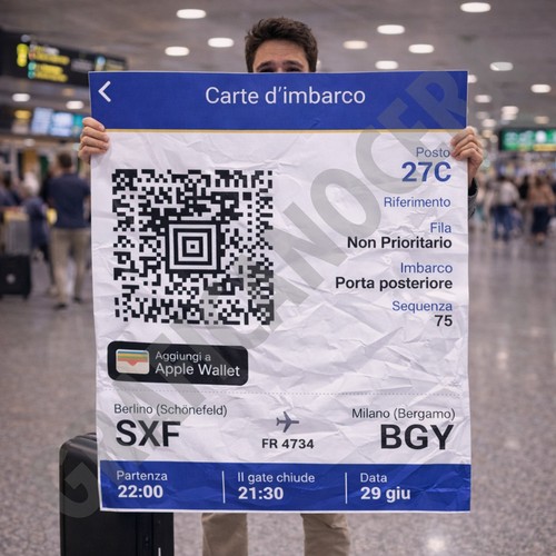 Biglietto aereo poster - aereo, gigante