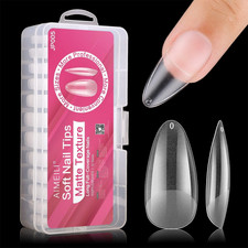 432 Pezzi 12 Taglie Unghie Finte Lunghe Adesive in Mandorle Artificiale Punte pe