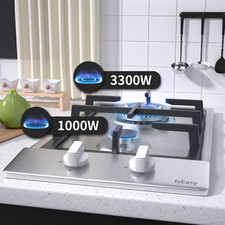 Piano cottura 2 fuochi gas