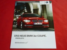 BMW Serie 3 E92 Coupè 318i 320i 325i 330i 335i 320d 325d 330d 335d listino prezzi 2010