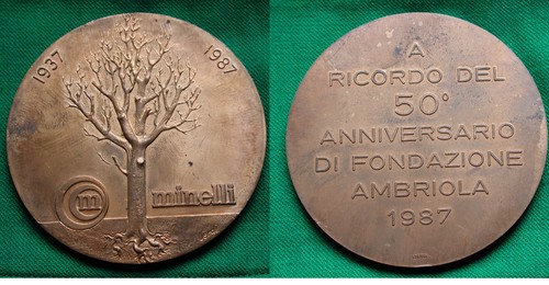 Medaglione minelli nel - "minelli, 50°